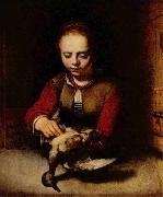 Young Girl Plucking a Duck, FABRITIUS, Carel